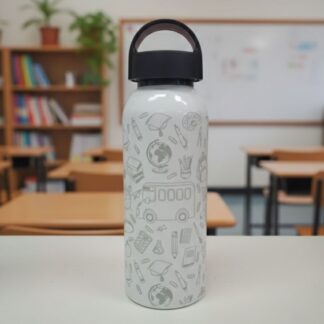 Botella profe dibujos